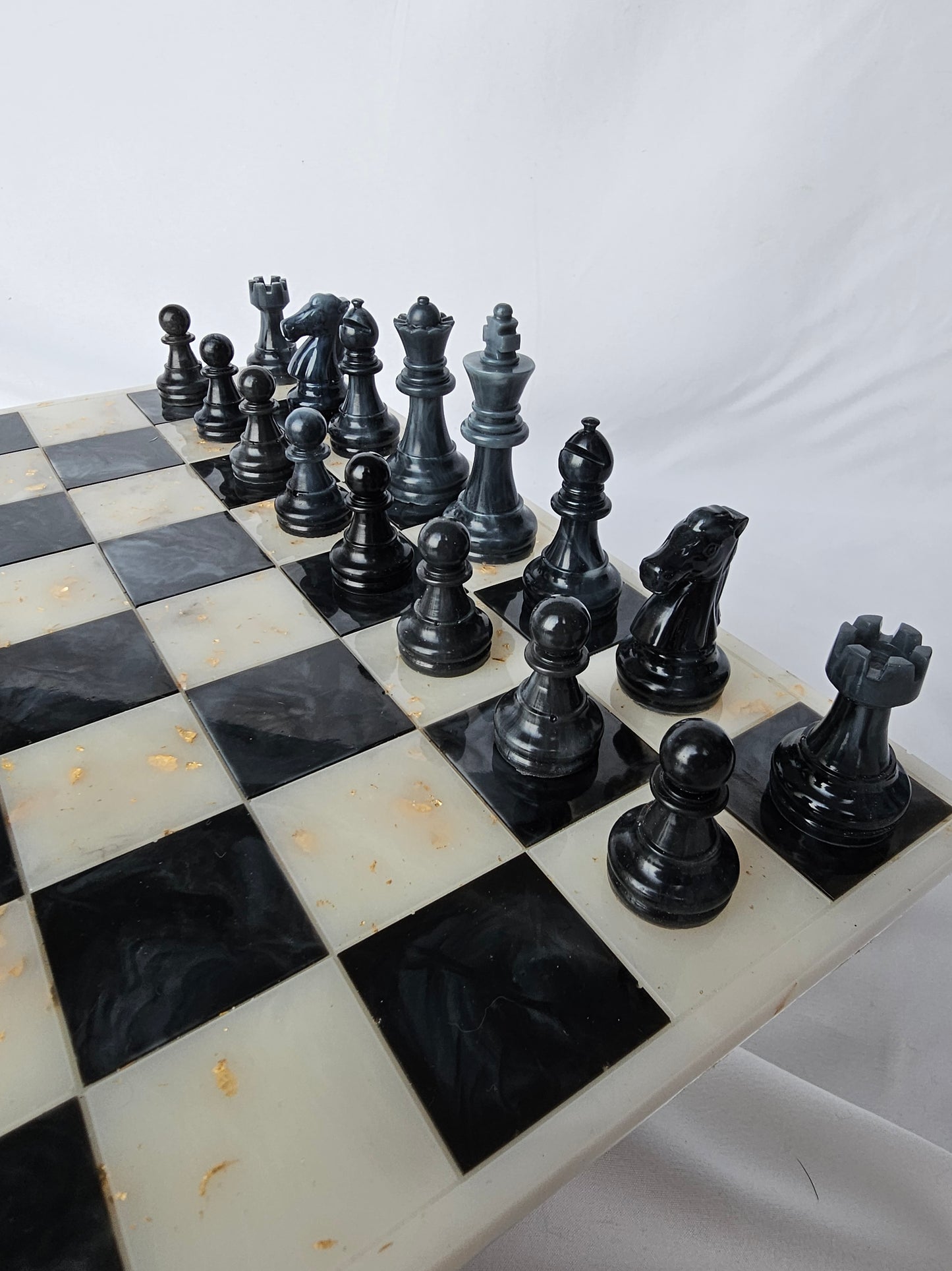 Jeu d'échiquier marbré