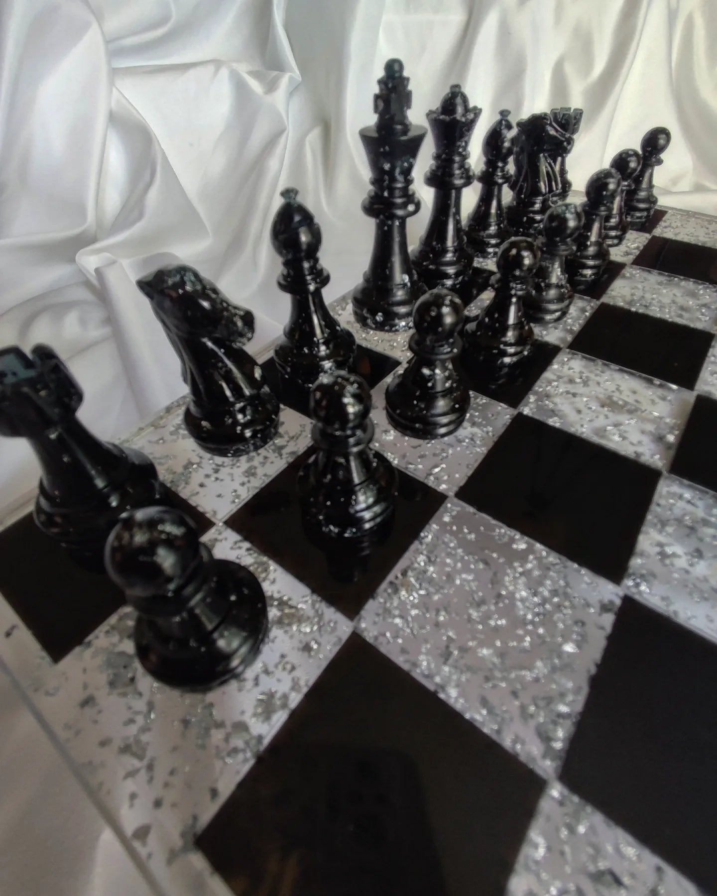 Jeu d'échiquier argent