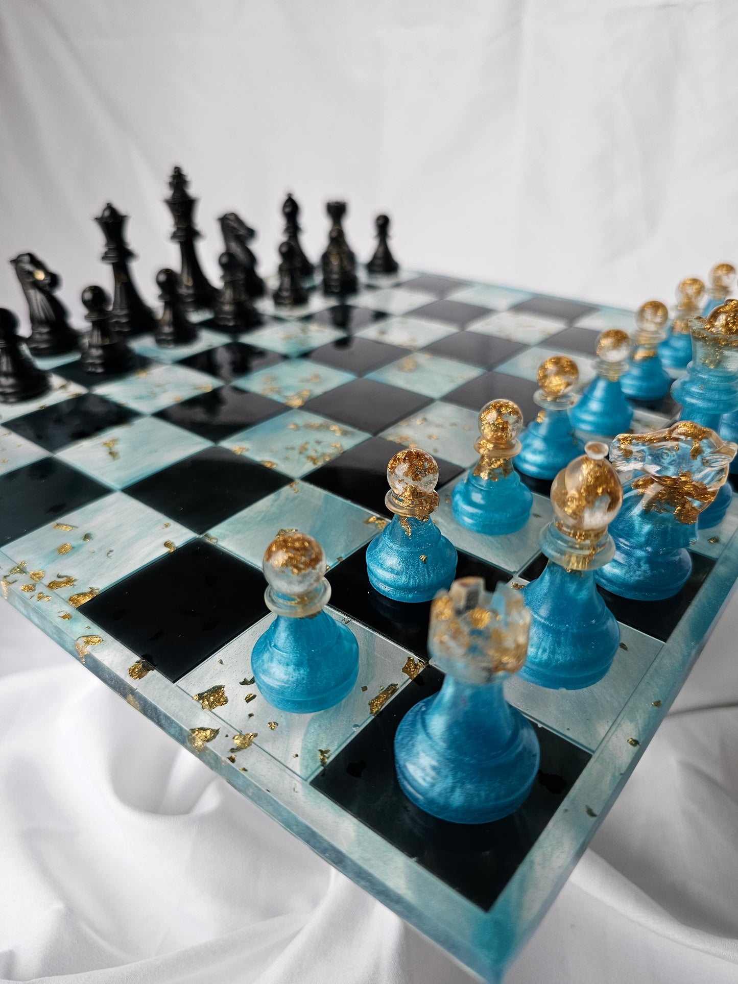 Jeu d'échiquier Bleu